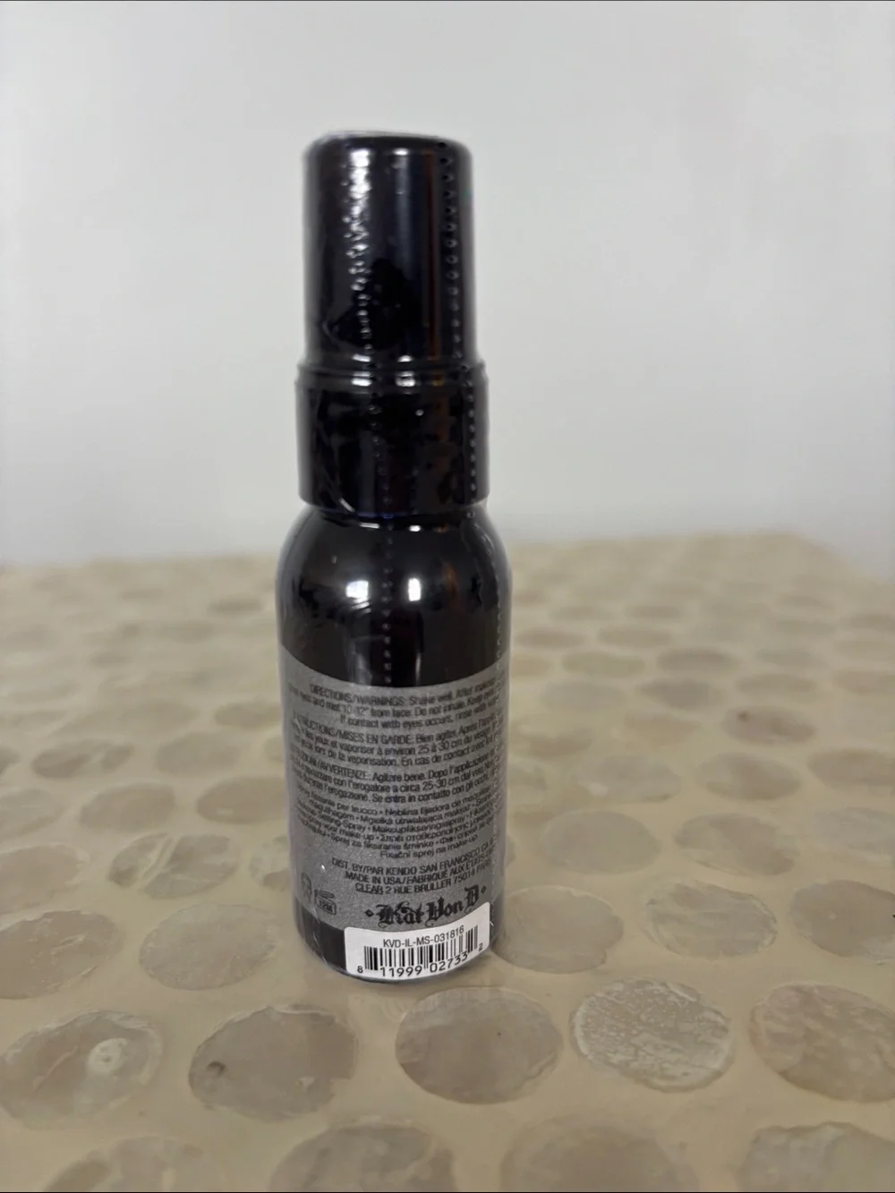 Kat Von D Lock-It Makeup Setting Mist Black & Silver